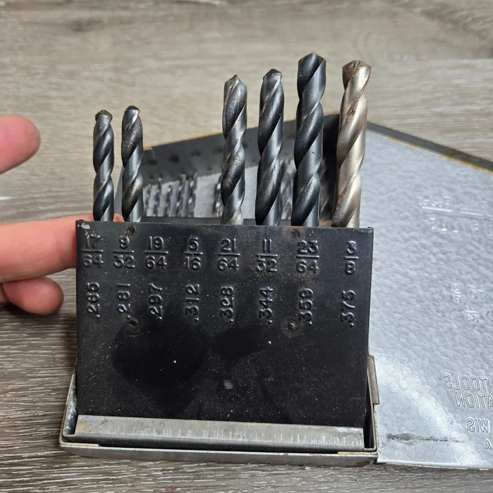 Snap On Machinist Tools Folding STEEL Drill Bit BLUE POINT 1/16 to 3/8 by 1/64